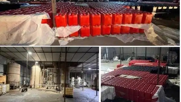 ضبط مصنع زيوت سيارات غير مرخص بالجيزة