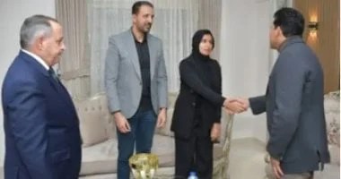 زيارة وزير الشباب ومحافظ بورسعيد لمنزل السباح يوسف محمد