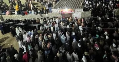 جنازة مهيبة لسبعة من أبناء الفيوم ضحايا حادث مؤلم