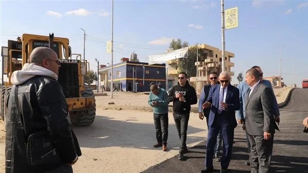 رصف المحور الرابط في بئر العبد بشمال سيناء