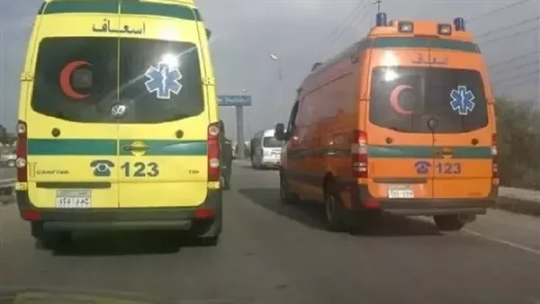 تصادم مميت بين سيارة نقل وتروسيكل في بني سويف