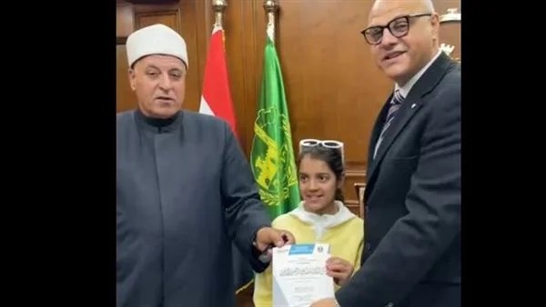 قبول الطفلة الفلسطينية ريتاج في المعاهد الأزهرية بالقليوبية