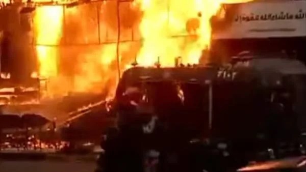 حريق في عمارة سكنية بالزاوية الحمراء