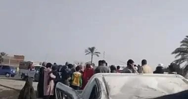 انقلاب سيارة زفة في الإسماعيلية يُسفر عن إصابة 7 أشخاص