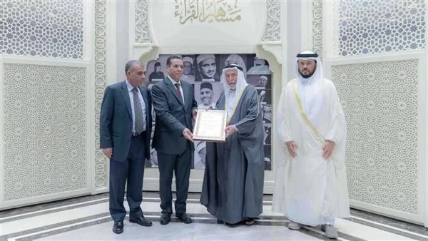 حاكم الشارقة يستقبل أبناء الشيخ عبد الباسط عبد الصمد