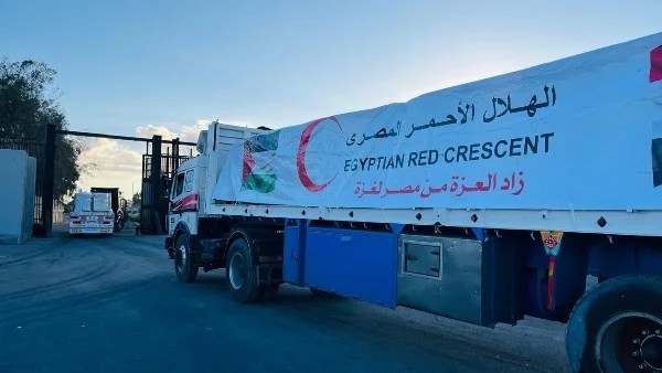 قافلة المساعدات الإنسانية الـ116 تصل إلى غزة