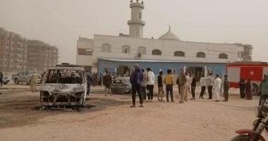 التحقيق في حريق سيارتين بالعاشر من رمضان