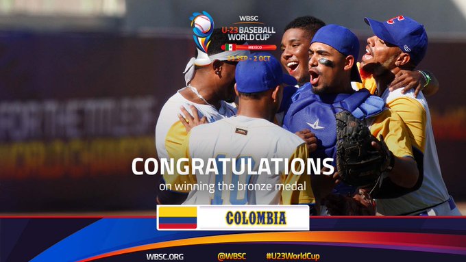 Colombia gana la medalla de bronce en el Mundial Sub 23 de la WBSC - El ...