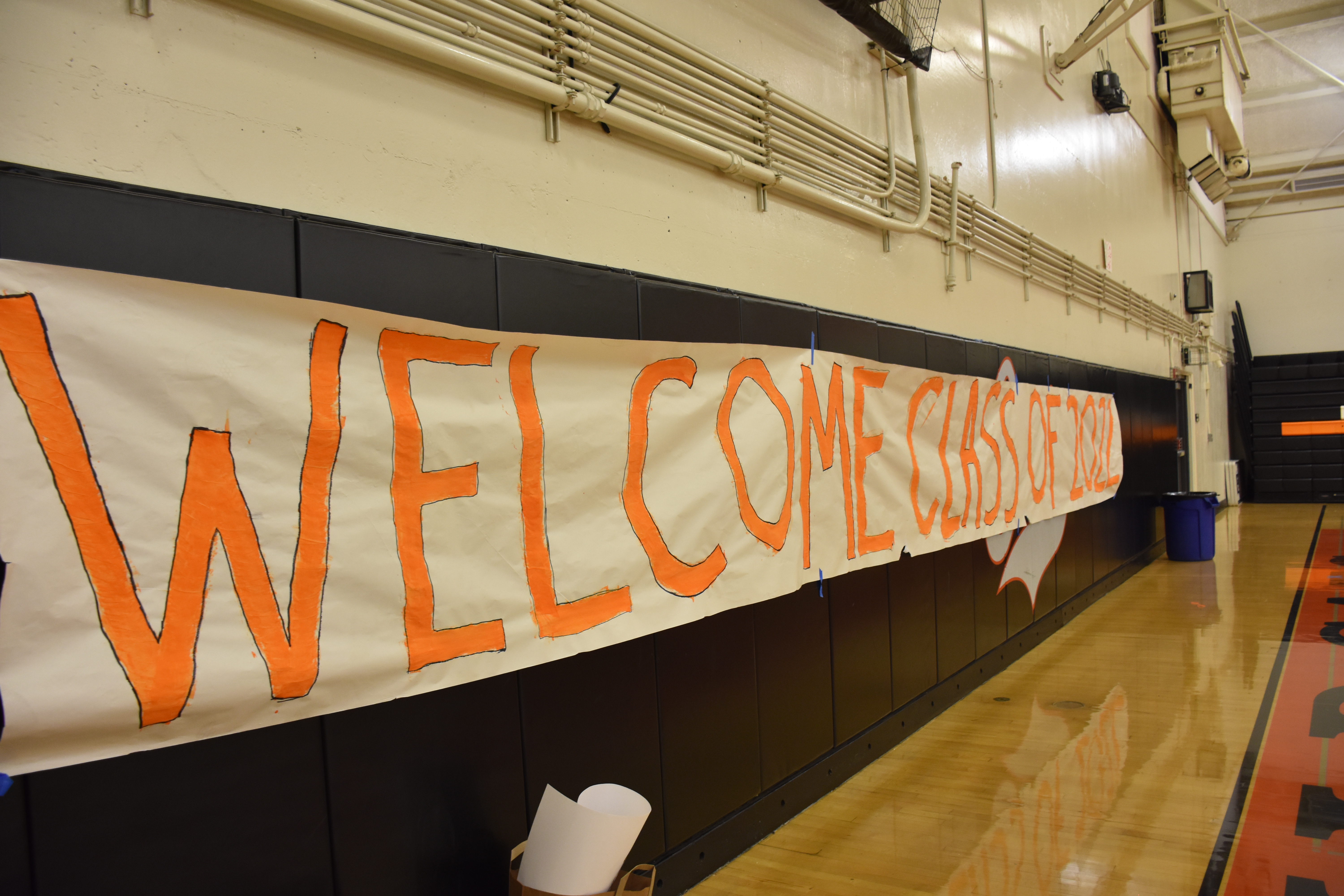 The Class of '21 gets a big welcome with a big poster
