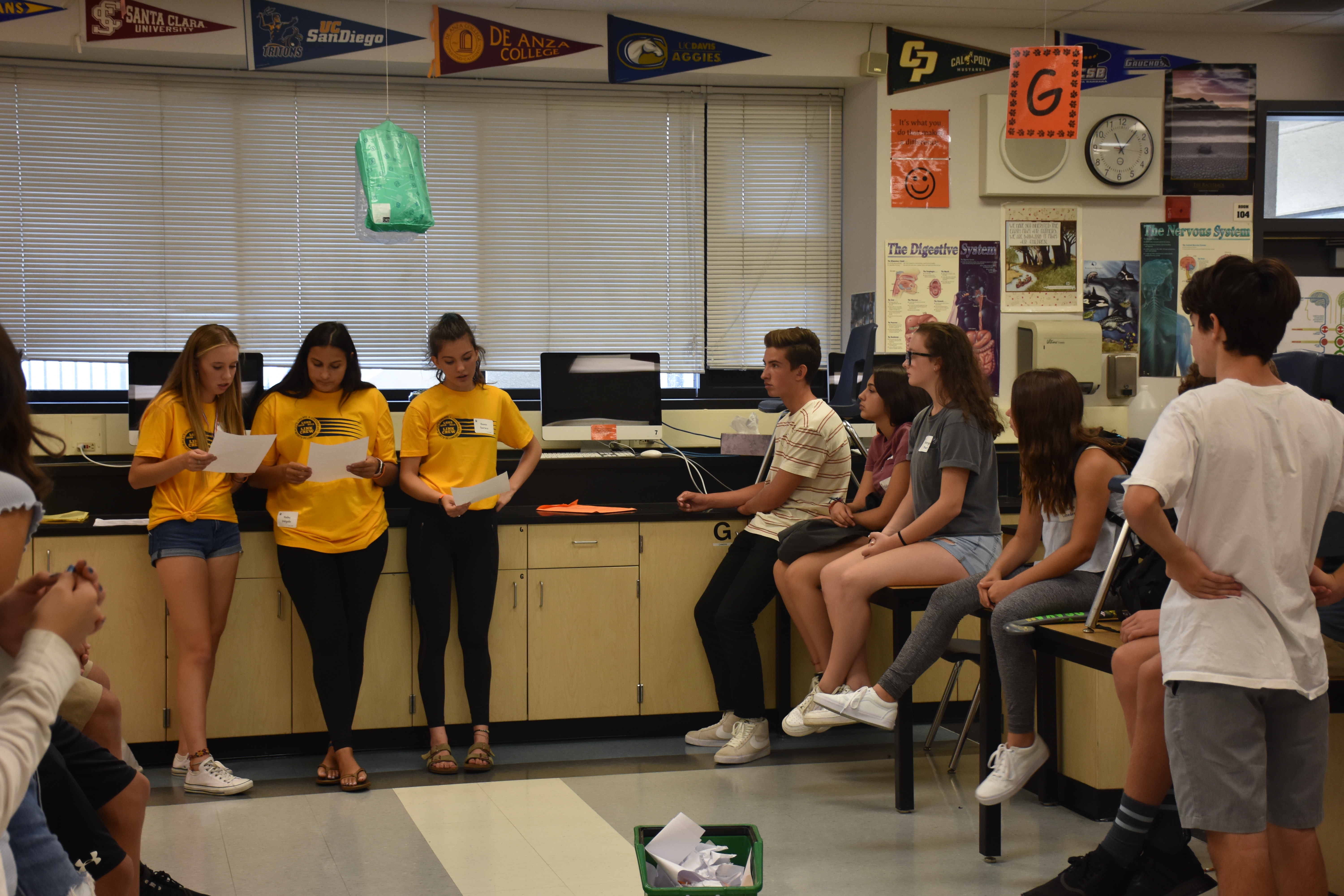 Link Crew Leaders giving an overview of their time with the new freshman