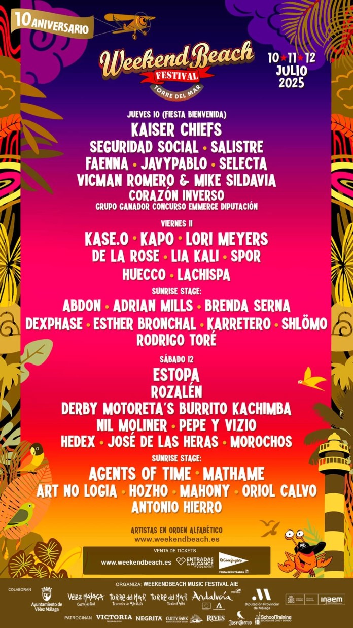 Cartel Weekend Beach Festival 2025 | Fuente: Weekend Beach