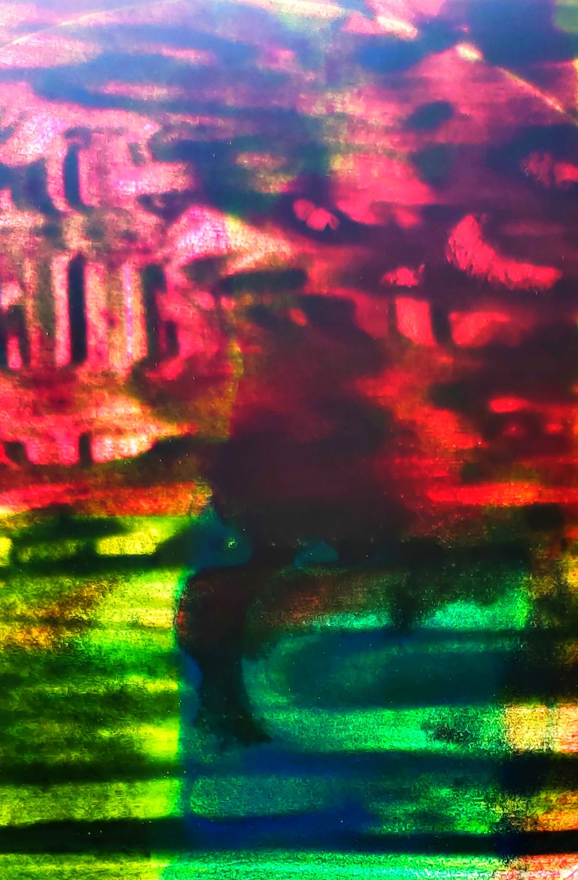 media - stained glass on plastic by artist, Pamela Kehoe - Graffix Design, Rockford, IL.
