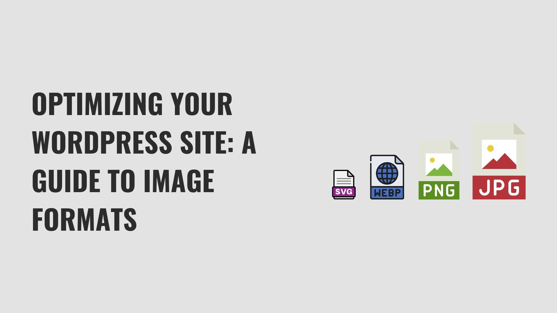 WebP, PNG, JPEG or SVG: Your Image Formats’ Guide for WordPress