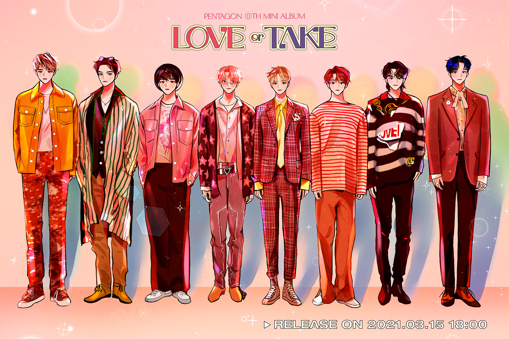 【新品未開封・まとめ売り】PENTAGON/ LOVE or TAKE（15枚） It's All About Love and Good Vibes in Pentagon's 'LOVE or