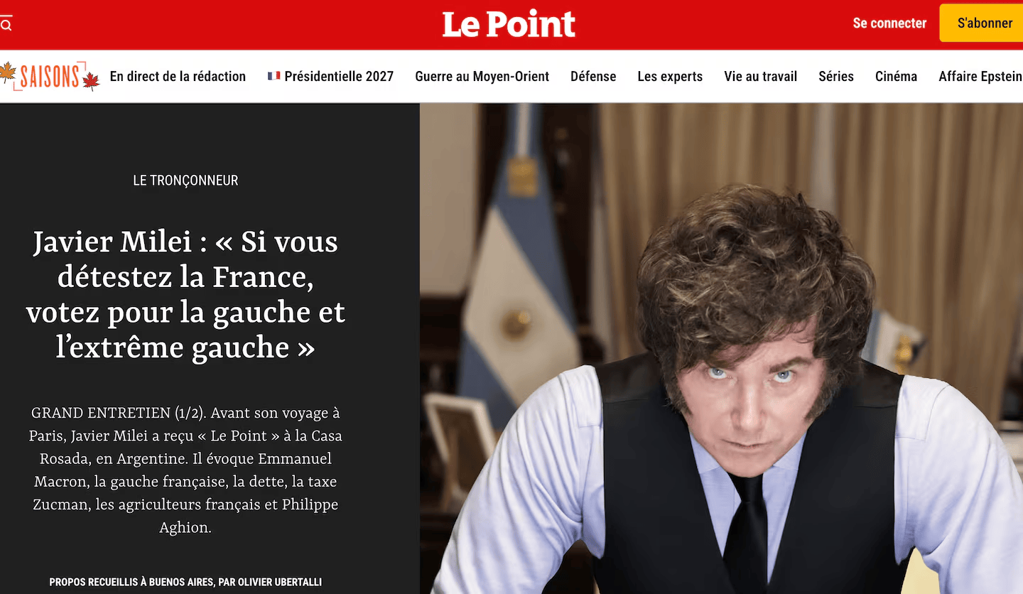 image-455 “Son bienvenidos para venir a llenarse los bolsillos”; el fuerte mensaje de Milei a inversores franceses. 