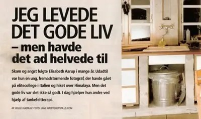 Artikel om Elisabeth Aarup i Alt for Damerne magasin