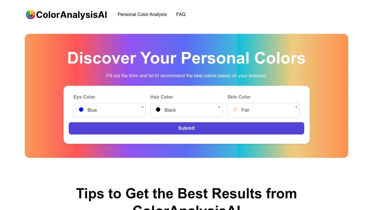 Personal color analysis