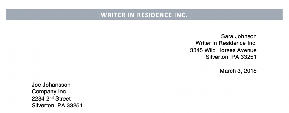 Letter Headings Or How To Head A Letter Elite Editing