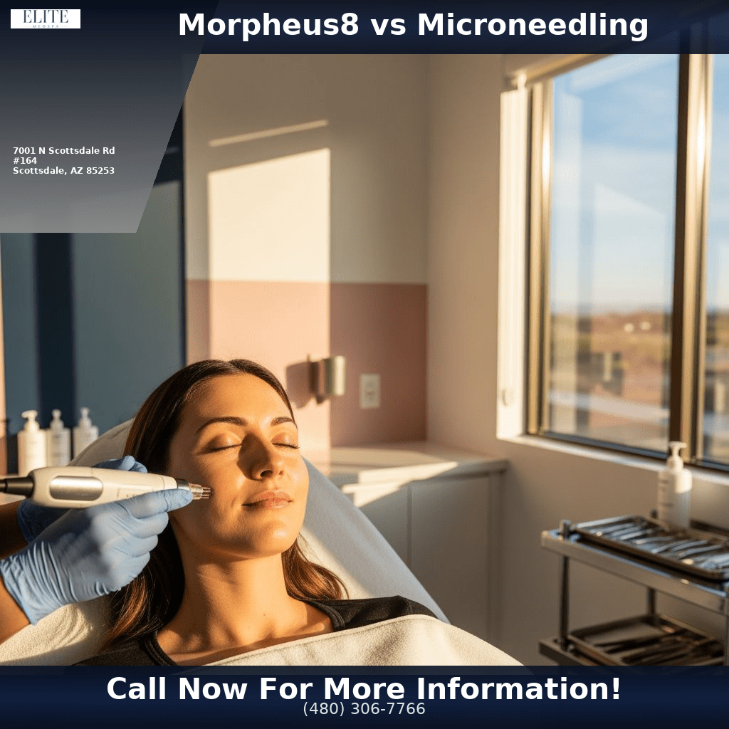 Patient receiving Morpheus8 skin rejuvenation treatment at Elite Medical Spa Scottsdale AZ
