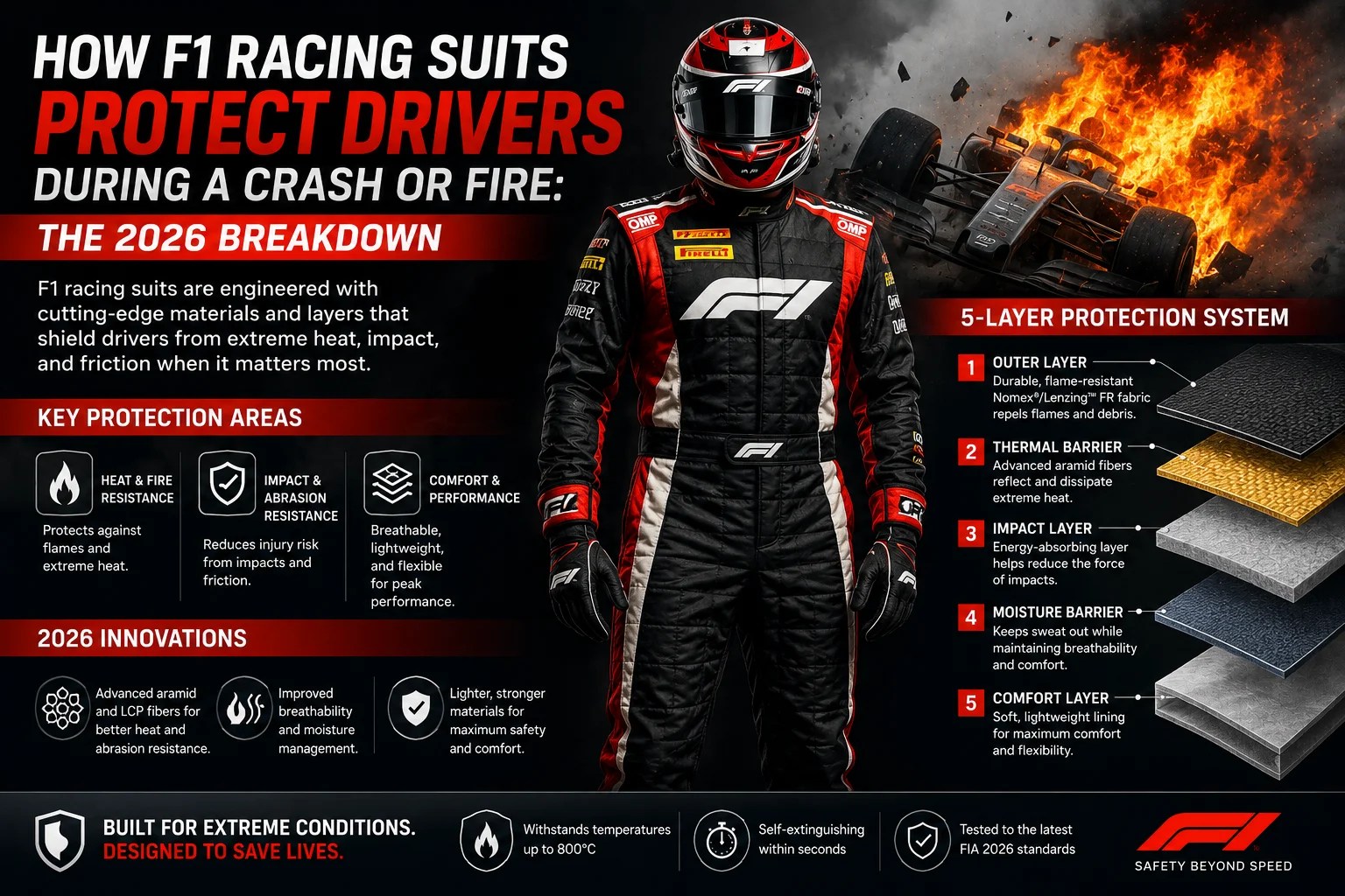 F1 Racing Suits Protect Drivers During