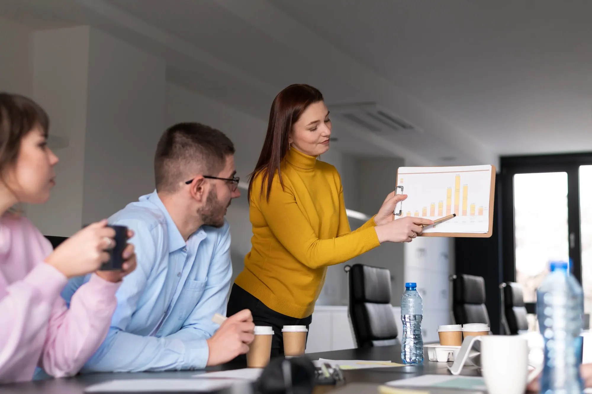 Office workers working together as team (1)