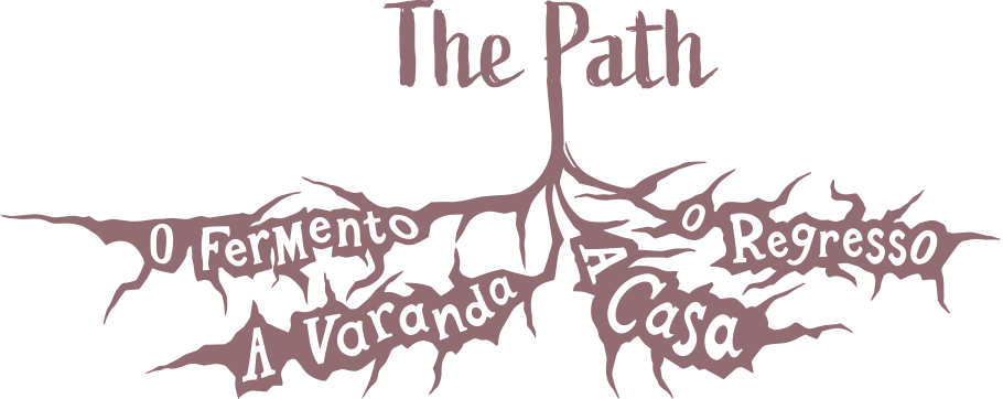 The Path, drawn as roots: O Fermento, A Varanda, A Casa, O Regresso