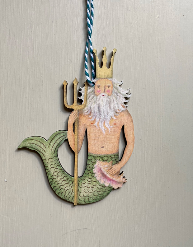 Merman of the Sea - wooden hanging decoration