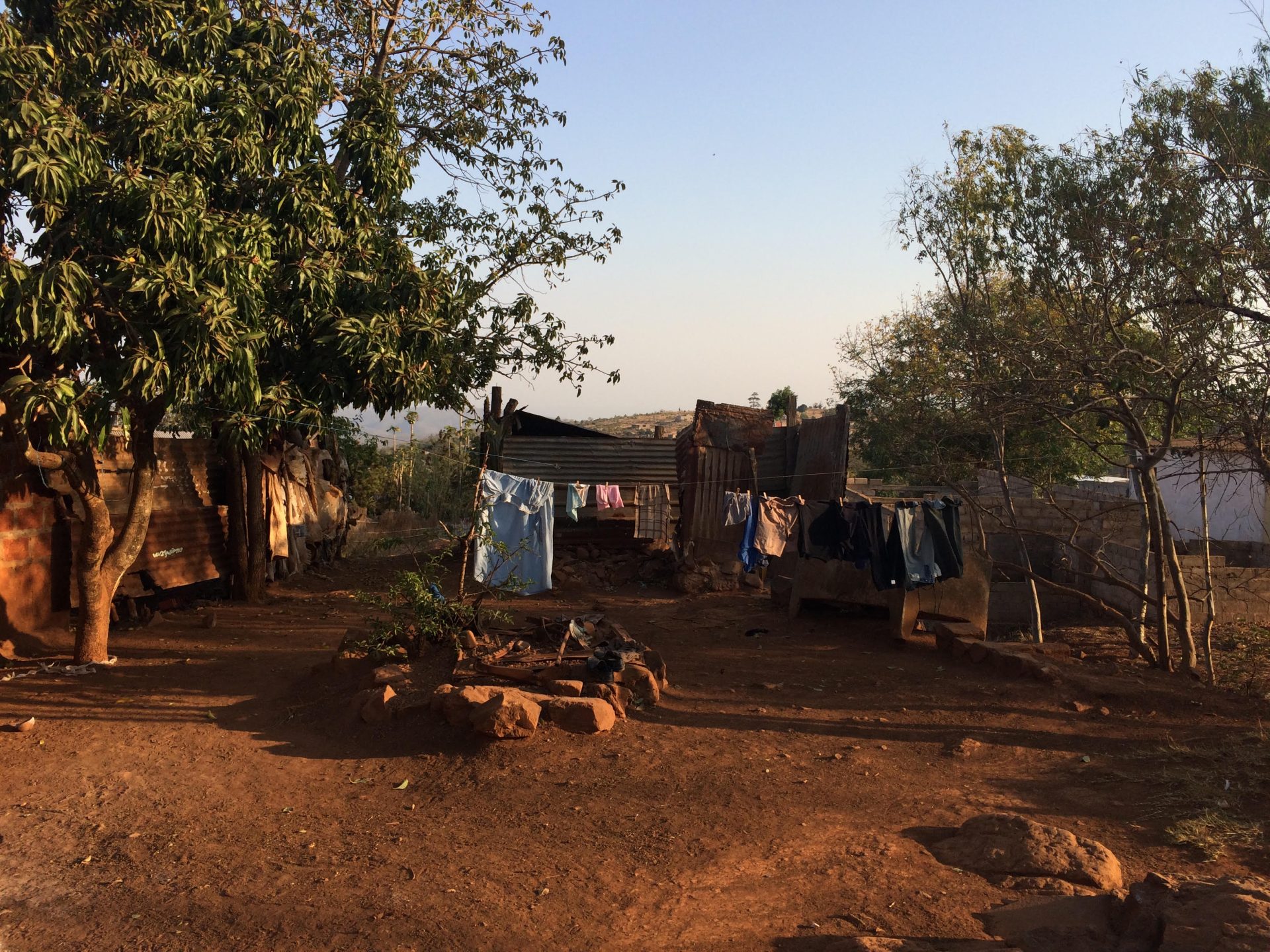 The yard that my mae is constantly sweeping