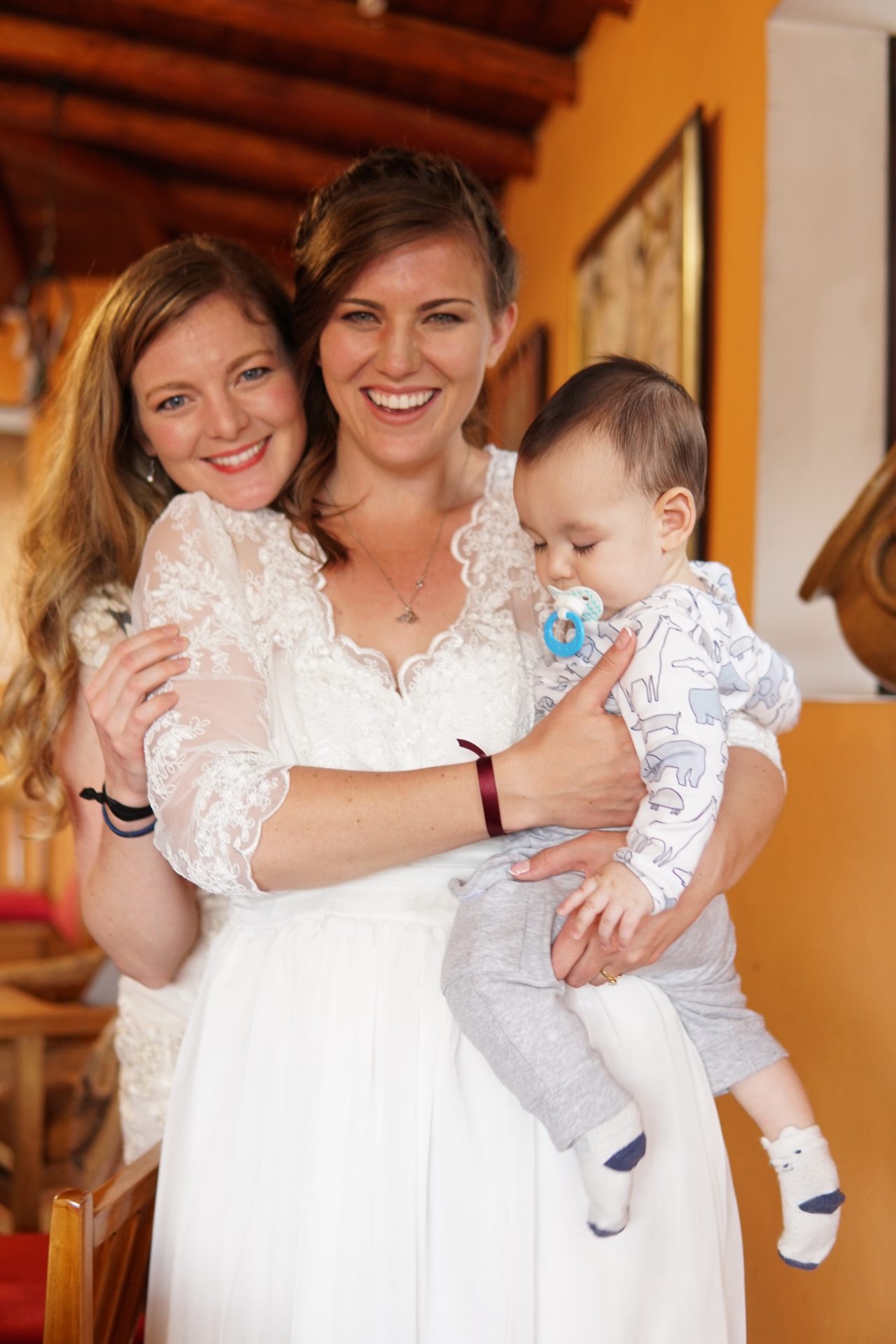 Baby Julian snuggles