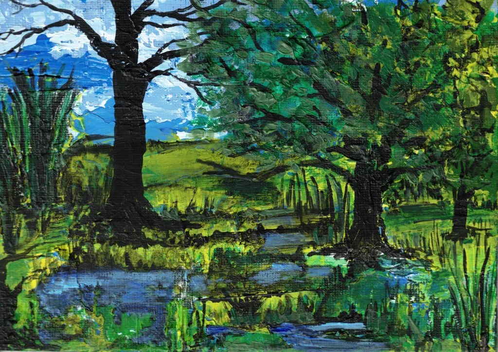 Erin Lilli Landscape Study #5a, 2025 Acrylic on 7" × 5" canvas panel A0705CP25LS03