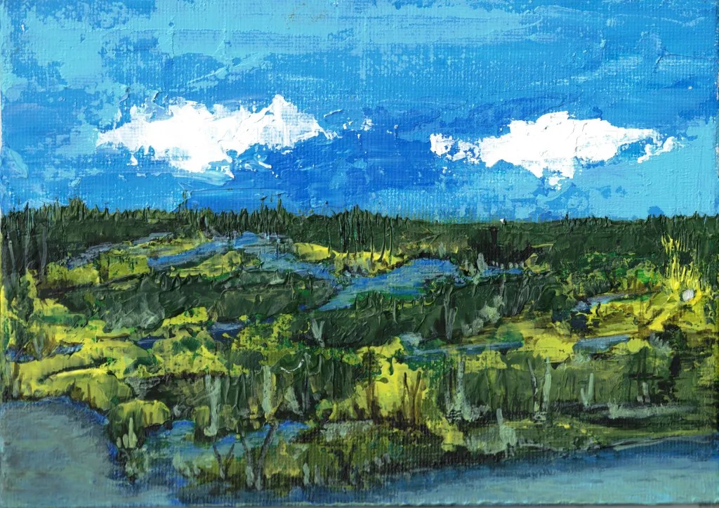 Erin Lilli Landscape Study #6, 2025 Acrylic on 7" × 5" canvas panel A0705CP25LS04