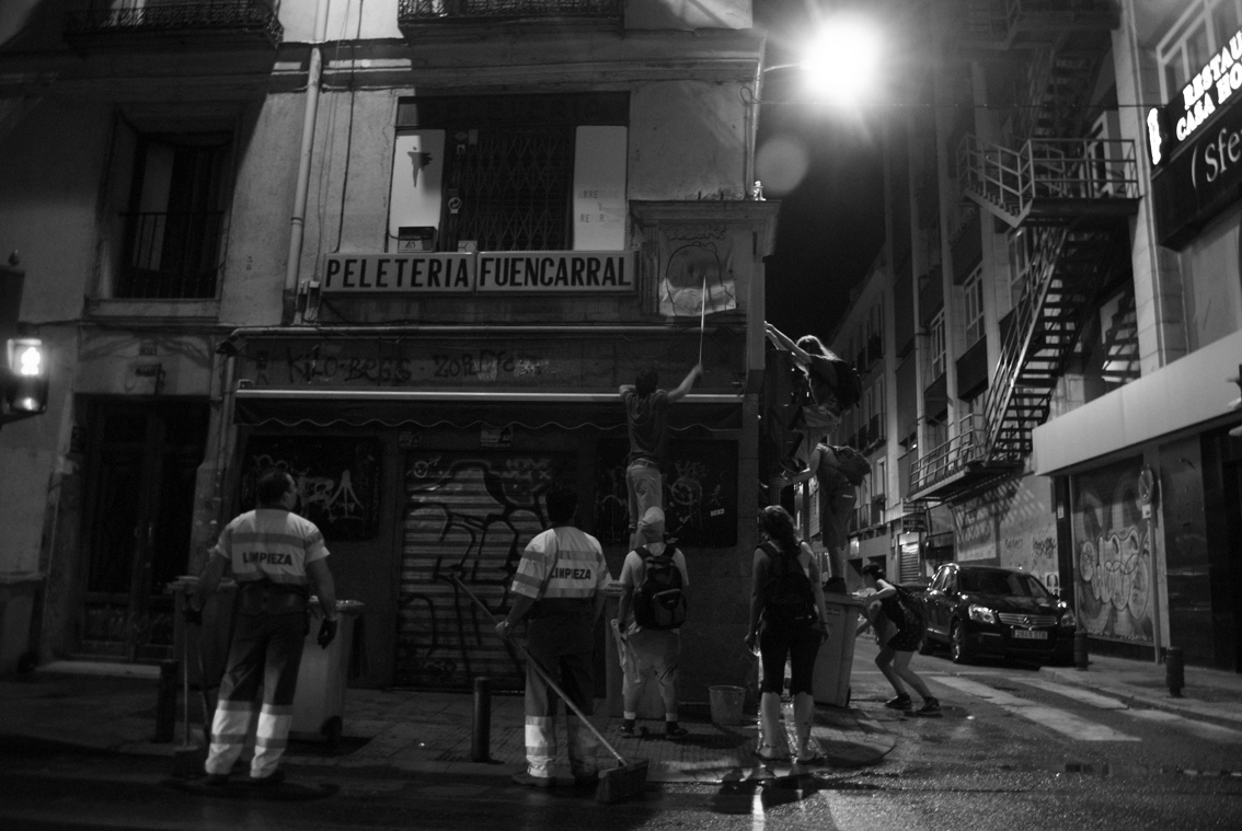 Tim Keller en acción. Malasaña, Madrid. 2010