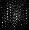 Diagramme de diffraction d'un quasi-cristal, montrant une symétrie d'ordre 5