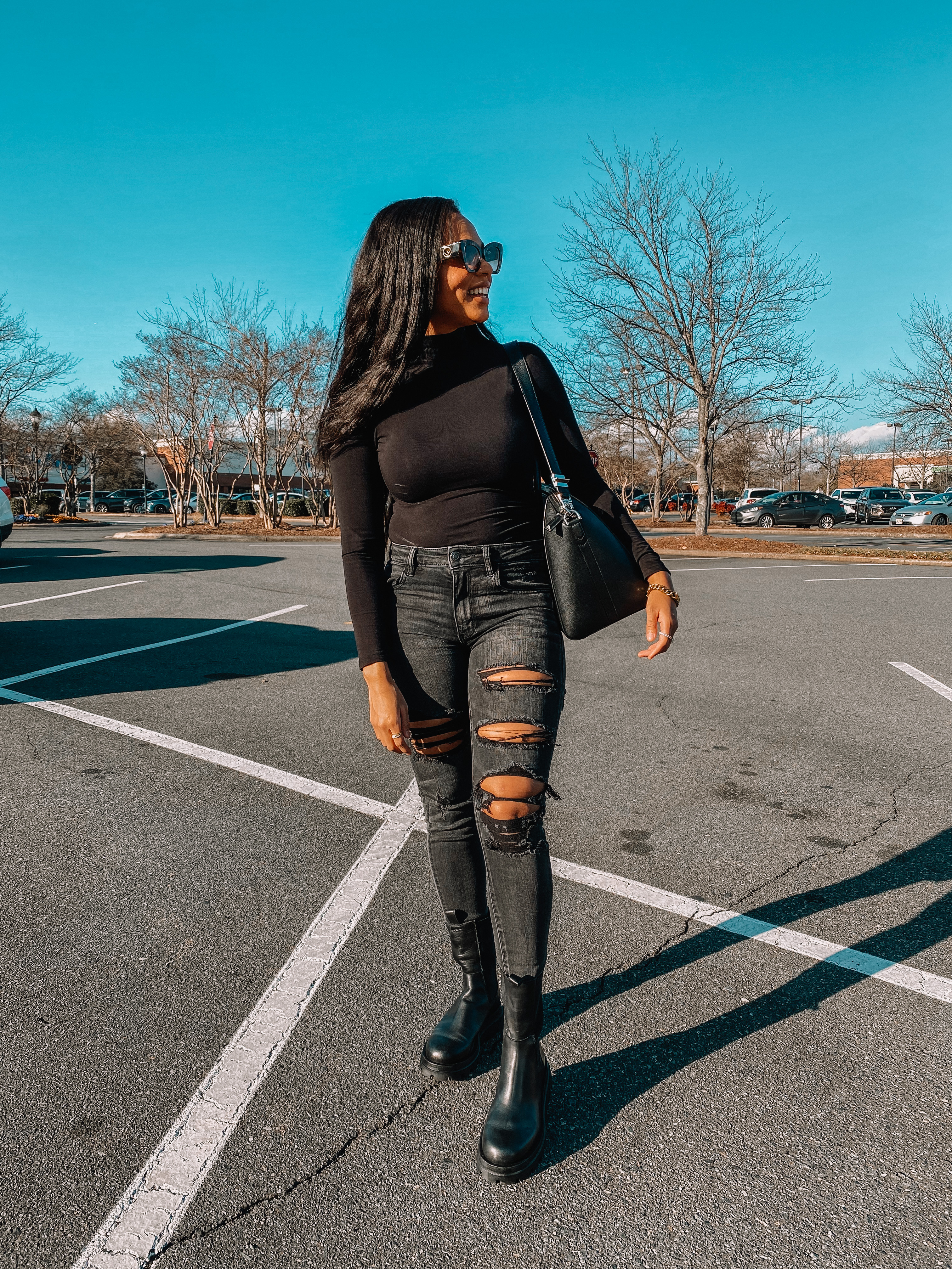 Lug Sole Boots + All Black -