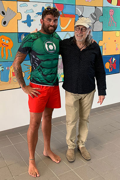 Elliott Murphy and Aqua Gym Instructor Johnny