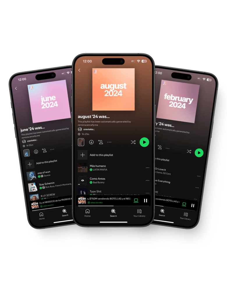 Reminiscencefy para crear tu Spotify Wrapped mensual gratis