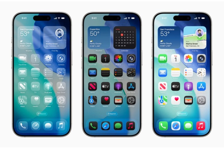 Interfaz Liquid Glass iOS 26