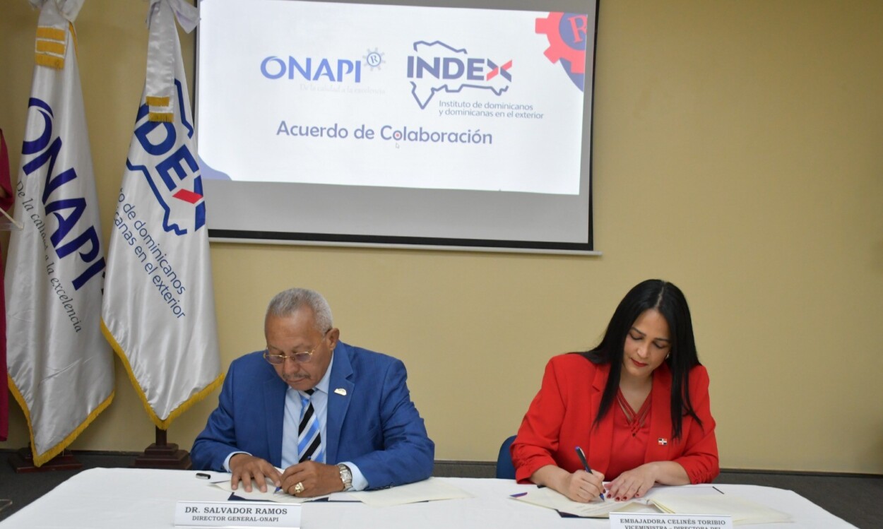 ONAPI e INDEX firman acuerdo de colaboración interinstitucional para proteger la innovación de dominicanos en el extranjero