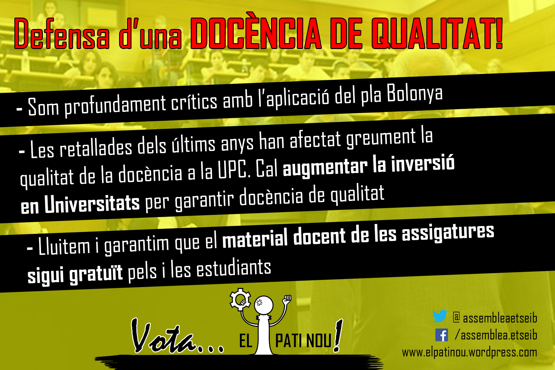Cartell docència qualitat
