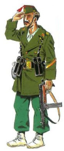 Teniente. Uniforme legionario.Campaña Sidi Ifni . [Historia y Guerra.net]
