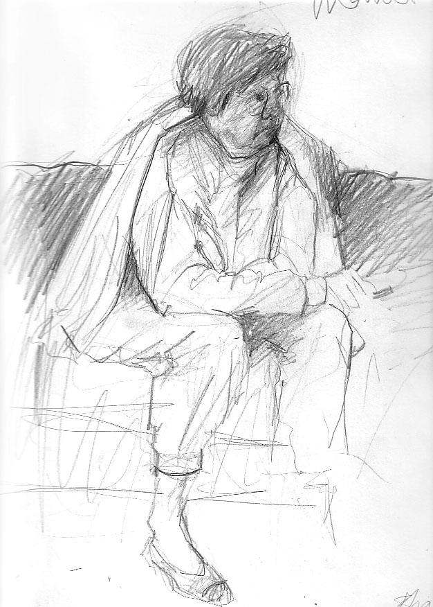 Mother just woke up.