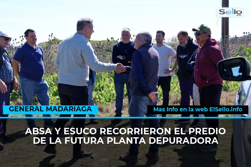 ABSA y ESUCO recorrieron el predio de la futura Planta Depuradora