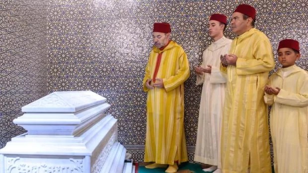 El rey Mohammed VI de Marruecos durante un acto oficial en Rabat en 2026.