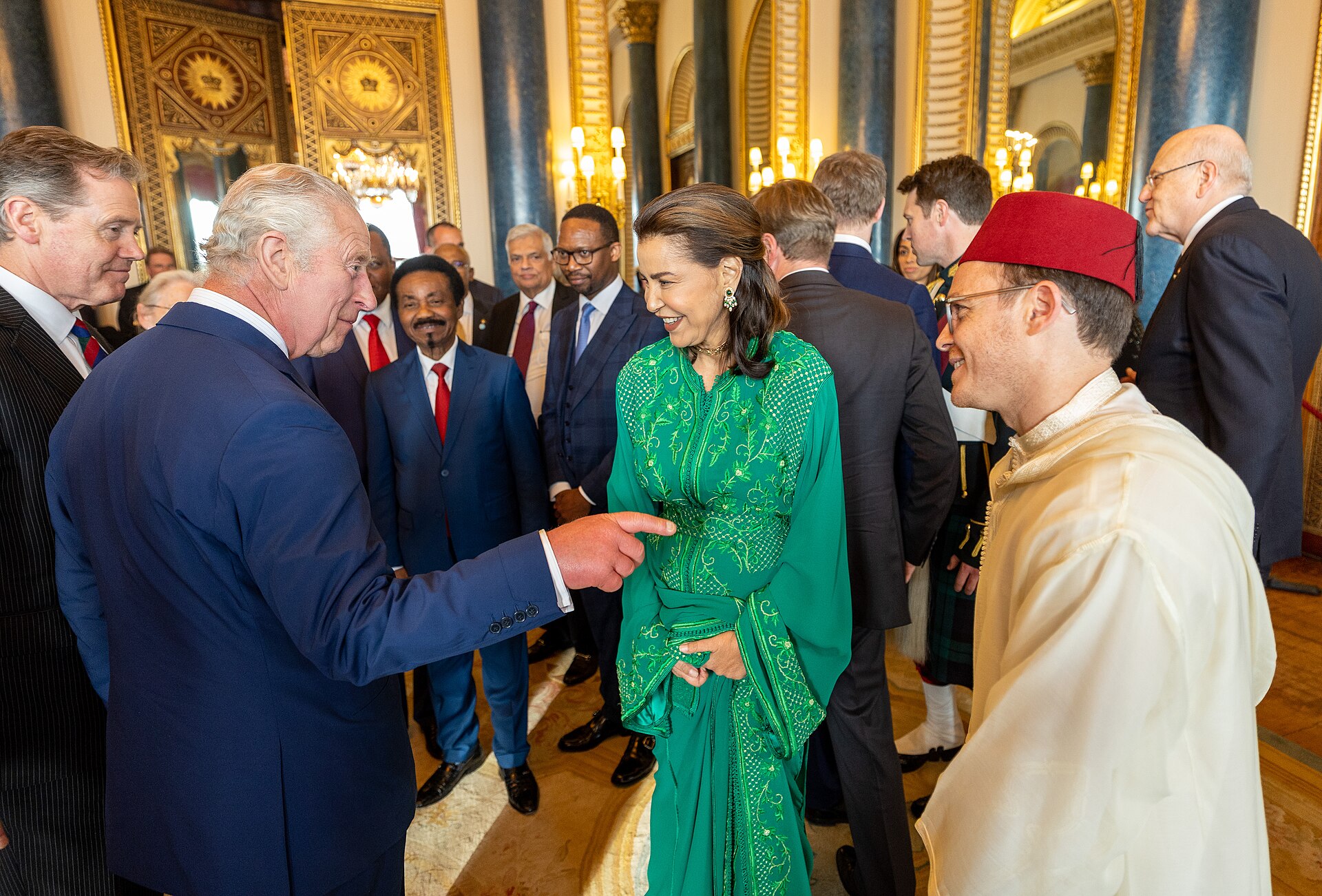 La princesa Lalla Meryem de Marruecos durante una recepción en el Palacio de Buckingham, Londres, el 5 de mayo de 2023. Fotografía de archivo.
