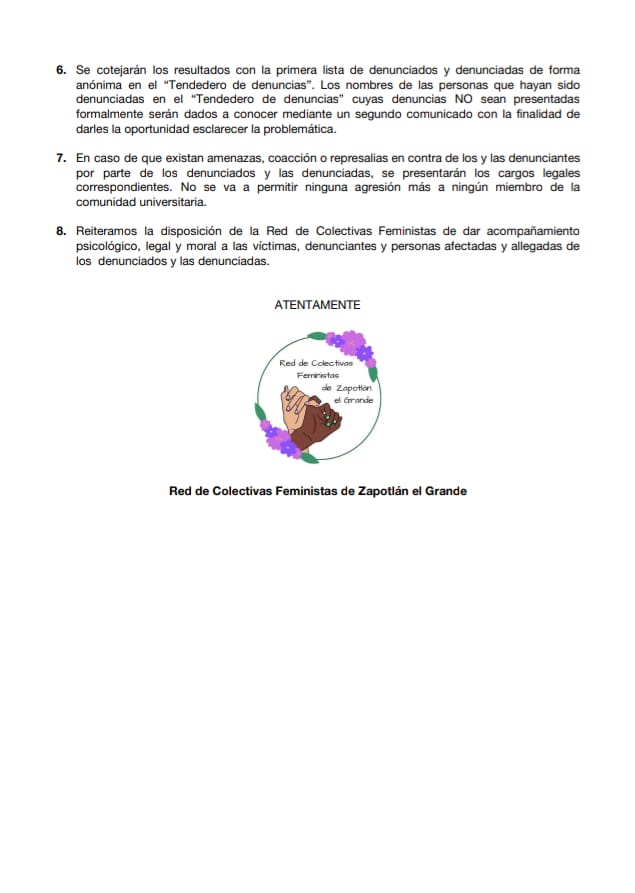 , No permitiremos represalias por denuncias: Colectivas Feministas de Zapotlán