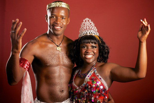 Veronica Combs and Jean Cedric Ndzomo, the Queen and King of Carnaval 2013. Photo Dave Golden