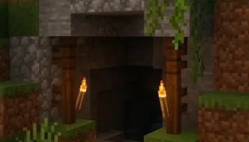 Construccion entrada de cueva Idea Minecraft