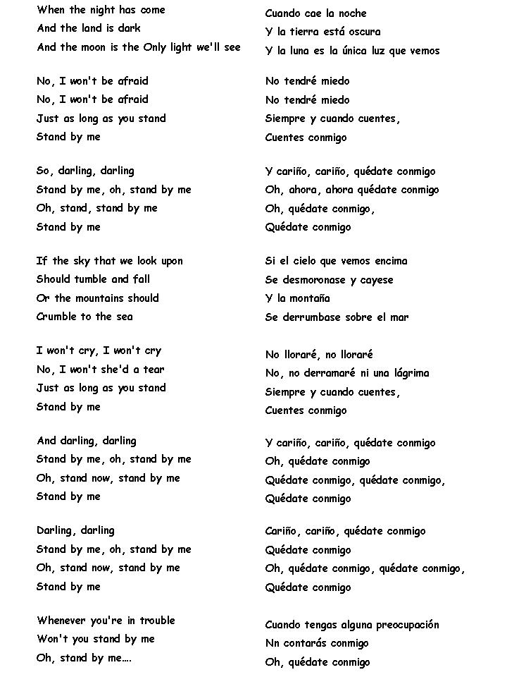 pix Stand By Me Letra Español el trastero de palacio wordpress com