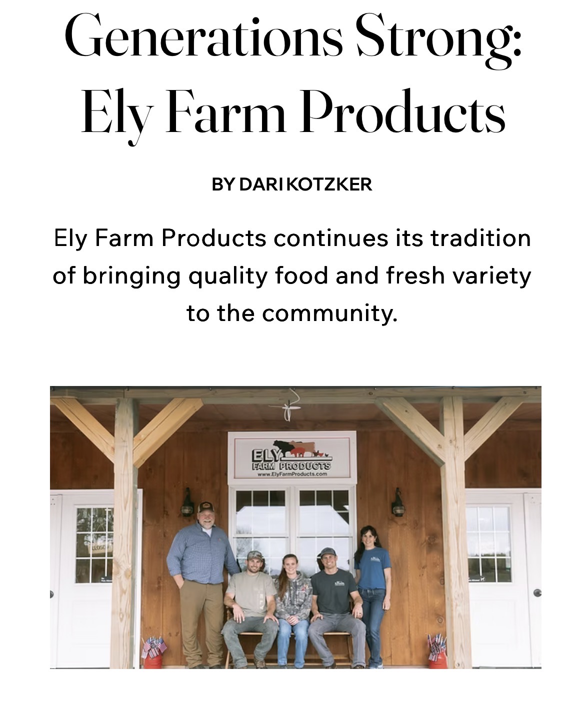 Ely Farm Products, Dwight Ely
