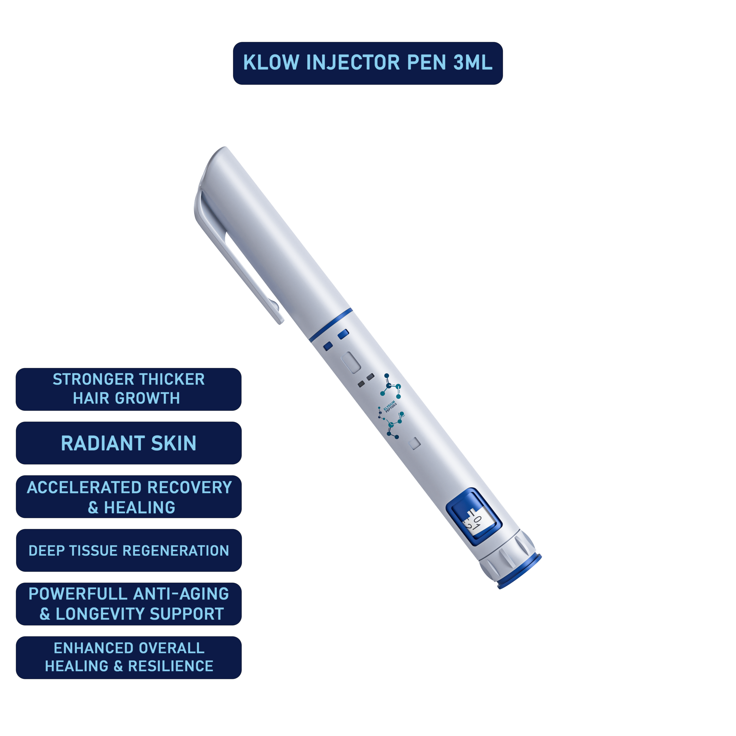 klow with snap 8 (BPC-157 + TB-500 + KPV + GHK-Cu) Combo Pen | Recovery Research Best Glutathione Pills for thermal protection Packaging:30ml